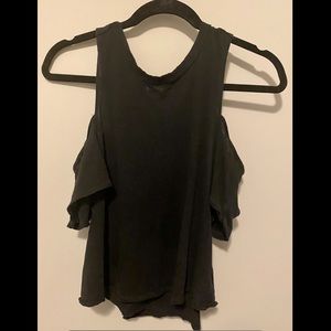 Free People cross back cold shoulder t-shirt